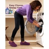 image:imageHomeTop Womens Fuzzy Curly Fur Fleece Lining Memory Foam Loafer SlippersPurple