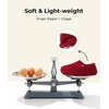image:imageHomeTop Womens Fuzzy Curly Fur Fleece Lining Memory Foam Loafer SlippersWine Red