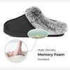 image:imageHomeTop Womens Slipon Slippers Fuzzy House Indoor Outdoor Warm Soft ClogBlack