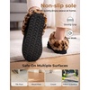 image:imageHomeTop Womens Slipon Slippers Fuzzy House Indoor Outdoor Warm Soft ClogBlack Leopard