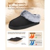 image:imageHomeTop Womens Slipon Slippers Fuzzy House Indoor Outdoor Warm Soft ClogBlackcash