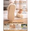 image:imageHomeTop Womens Slipon Slippers Fuzzy House Indoor Outdoor Warm Soft ClogSand