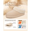 image:imageHomeTop Womens Slipon Slippers Fuzzy House Indoor Outdoor Warm Soft ClogSand