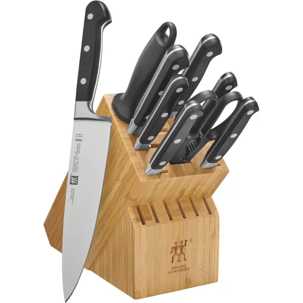 ZWILLING Professional S 7-Piece Razor-Sharp German Block Knife Set With Solid White Rubberwood Block, Made in Company-Owned German Factory with Special Formula Steel perfected for almost 300 Years