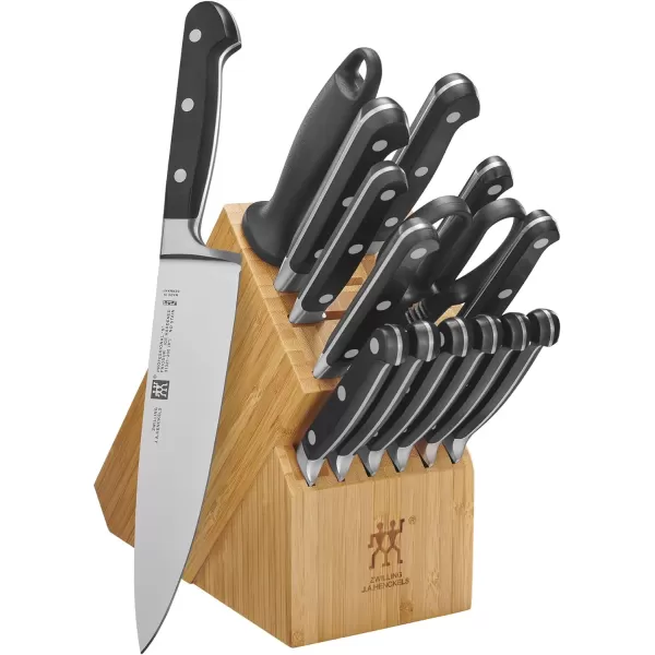ZWILLING Professional S 7-Piece Razor-Sharp German Block Knife Set With Solid White Rubberwood Block, Made in Company-Owned German Factory with Special Formula Steel perfected for almost 300 Years
