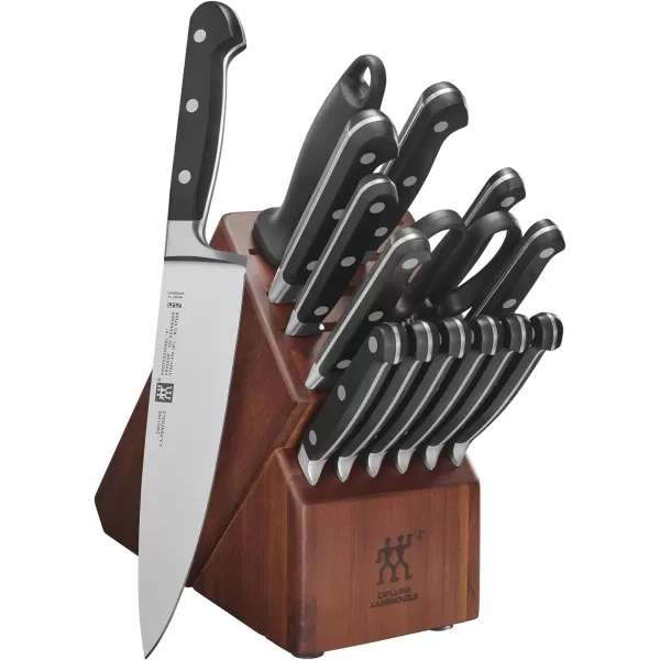 ZWILLING Professional S 7-Piece Razor-Sharp German Block Knife Set With Solid White Rubberwood Block, Made in Company-Owned German Factory with Special Formula Steel perfected for almost 300 Years