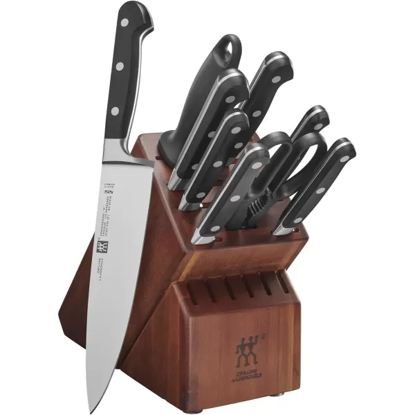 ZWILLING Professional S 7-Piece Razor-Sharp German Block Knife Set With Solid White Rubberwood Block, Made in Company-Owned German Factory with Special Formula Steel perfected for almost 300 Years