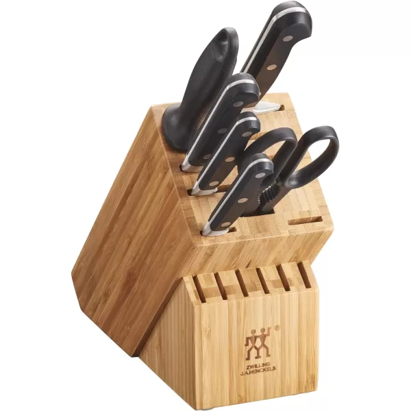 ZWILLING Professional S 7-Piece Razor-Sharp German Block Knife Set With Solid White Rubberwood Block, Made in Company-Owned German Factory with Special Formula Steel perfected for almost 300 Years