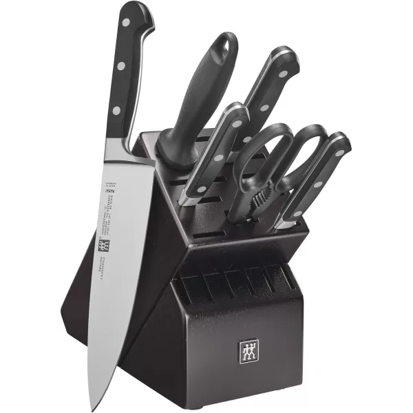 ZWILLING Professional S 7-Piece Razor-Sharp German Block Knife Set With Solid White Rubberwood Block, Made in Company-Owned German Factory with Special Formula Steel perfected for almost 300 Years