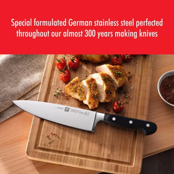 ZWILLING Professional S 7-Piece Razor-Sharp German Block Knife Set With Solid White Rubberwood Block, Made in Company-Owned German Factory with Special Formula Steel perfected for almost 300 Years
