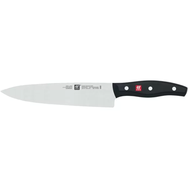 Zwilling J.A. Henckels Twin Signature, Chef Knife, Kitchen Knife, German Knife, 8 Inch, Stainless Steel, Black