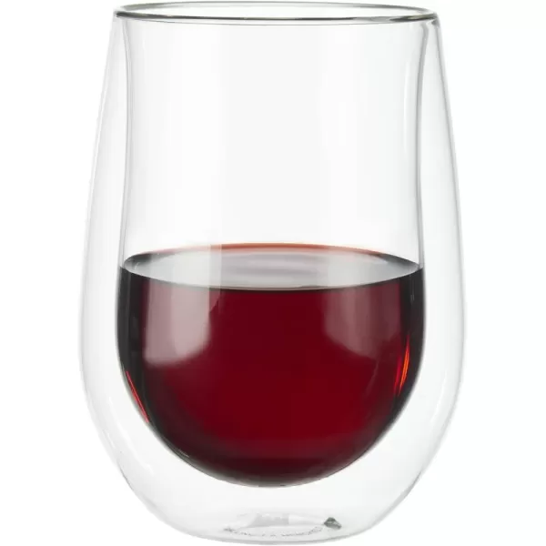 ZWILLING J.A. Henckels Double-Wall Red Wine Glass Set, 12 fl. oz