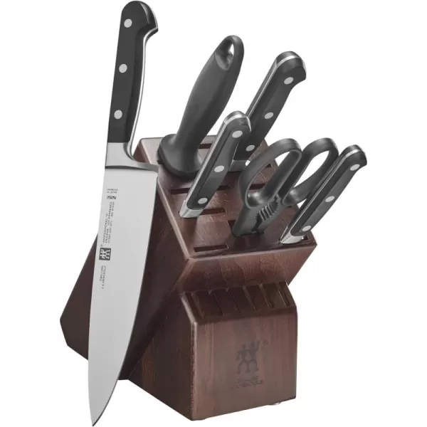 ZWILLING Professional S 7-Piece Razor-Sharp German Block Knife Set With Solid White Rubberwood Block, Made in Company-Owned German Factory with Special Formula Steel perfected for almost 300 Years