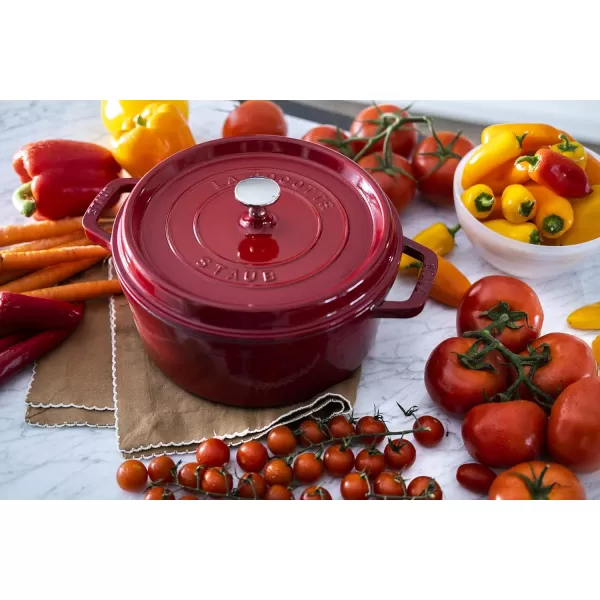 Staub Cast Iron Dutch Oven 5-qt Tall Cocotte, Made in France, Serves 5-6, Matte Black