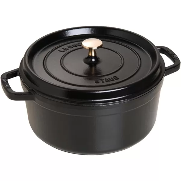 Staub Cast Iron Dutch Oven 5-qt Tall Cocotte, Made in France, Serves 5-6, Matte Black