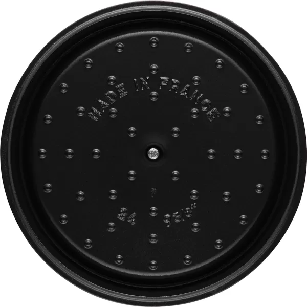 Staub Cast Iron Dutch Oven 5-qt Tall Cocotte, Made in France, Serves 5-6, Matte Black