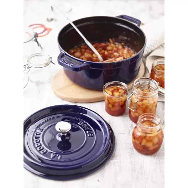 Staub Cast Iron Dutch Oven 5-qt Tall Cocotte, Made in France, Serves 5-6, Matte Black
