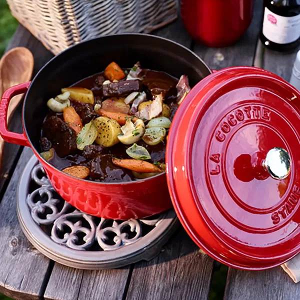 Staub Cast Iron Dutch Oven 5-qt Tall Cocotte, Made in France, Serves 5-6, Matte Black