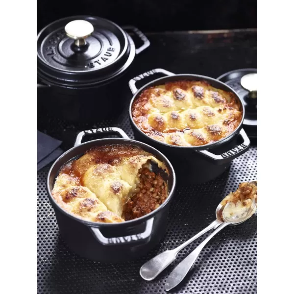 Staub Cast Iron Dutch Oven 5-qt Tall Cocotte, Made in France, Serves 5-6, Matte Black