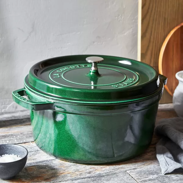 Staub Cast Iron Dutch Oven 5-qt Tall Cocotte, Made in France, Serves 5-6, Matte Black