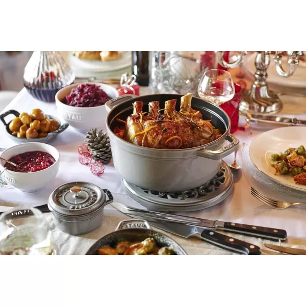 Staub Cast Iron Dutch Oven 5-qt Tall Cocotte, Made in France, Serves 5-6, Matte Black