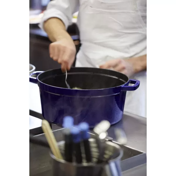 Staub Cast Iron Dutch Oven 5-qt Tall Cocotte, Made in France, Serves 5-6, Matte Black