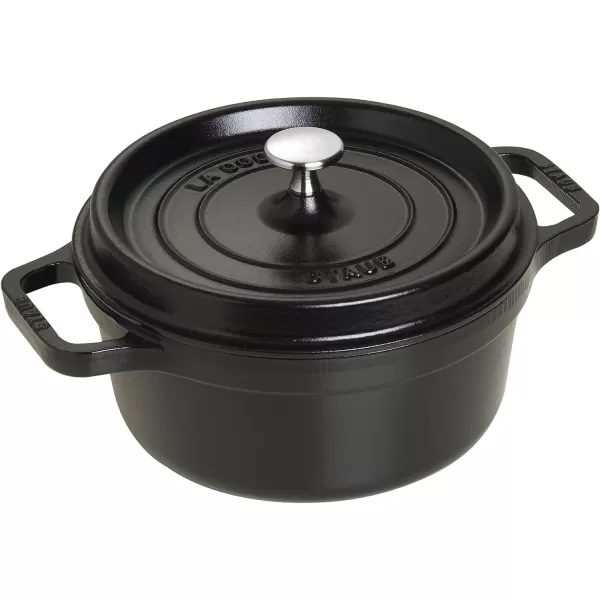 Staub Cast Iron Dutch Oven 5-qt Tall Cocotte, Made in France, Serves 5-6, Matte Black