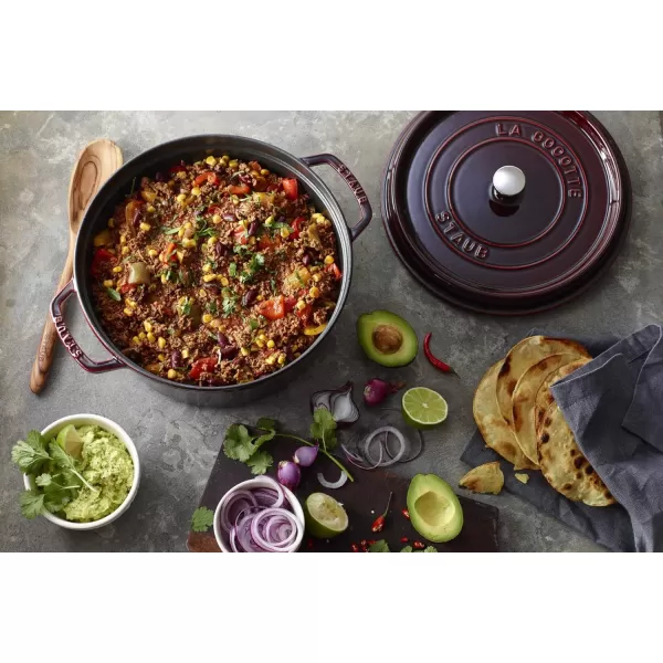 Staub Cast Iron Dutch Oven 5-qt Tall Cocotte, Made in France, Serves 5-6, Matte Black