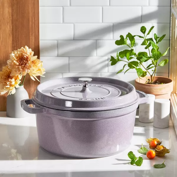 Staub Cast Iron Dutch Oven 5-qt Tall Cocotte, Made in France, Serves 5-6, Matte Black