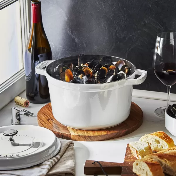 Staub Cast Iron Dutch Oven 5-qt Tall Cocotte, Made in France, Serves 5-6, Matte Black
