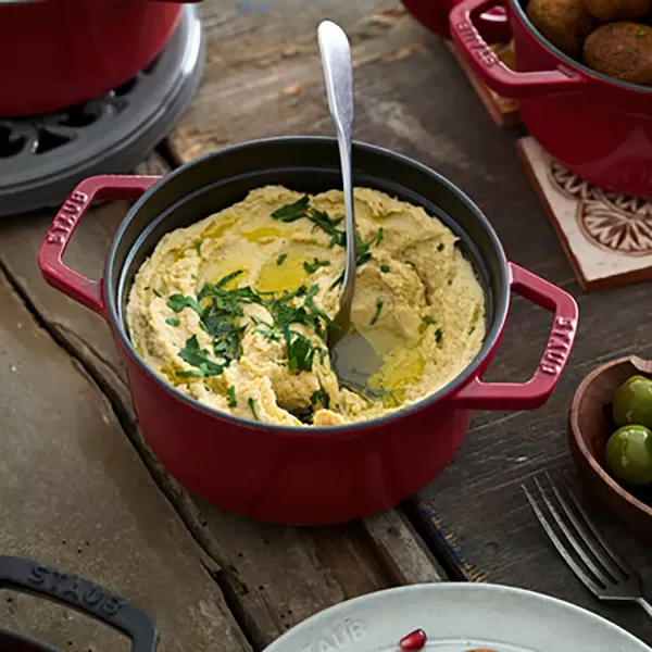 Staub Cast Iron Dutch Oven 5-qt Tall Cocotte, Made in France, Serves 5-6, Matte Black