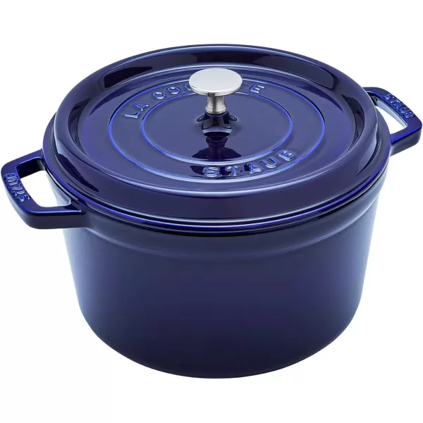 Staub Cast Iron Dutch Oven 5-qt Tall Cocotte, Made in France, Serves 5-6, Matte Black