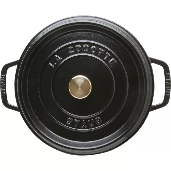 Staub Cast Iron Dutch Oven 5-qt Tall Cocotte, Made in France, Serves 5-6, Matte Black