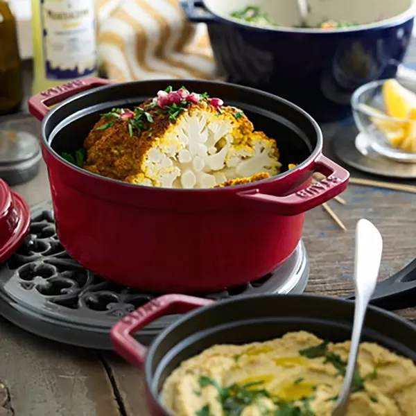 Staub Cast Iron Dutch Oven 5-qt Tall Cocotte, Made in France, Serves 5-6, Matte Black