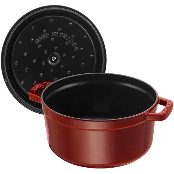 Staub Cast Iron Dutch Oven 5-qt Tall Cocotte, Made in France, Serves 5-6, Matte Black