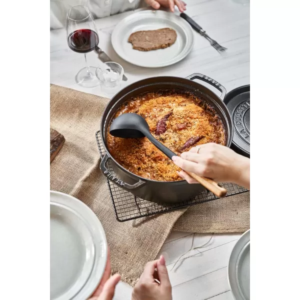 Staub Cast Iron Dutch Oven 5-qt Tall Cocotte, Made in France, Serves 5-6, Matte Black