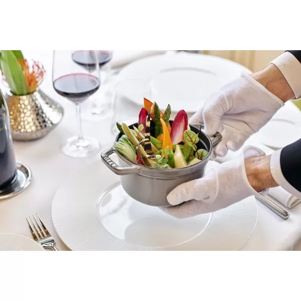 Staub Cast Iron Dutch Oven 5-qt Tall Cocotte, Made in France, Serves 5-6, Matte Black