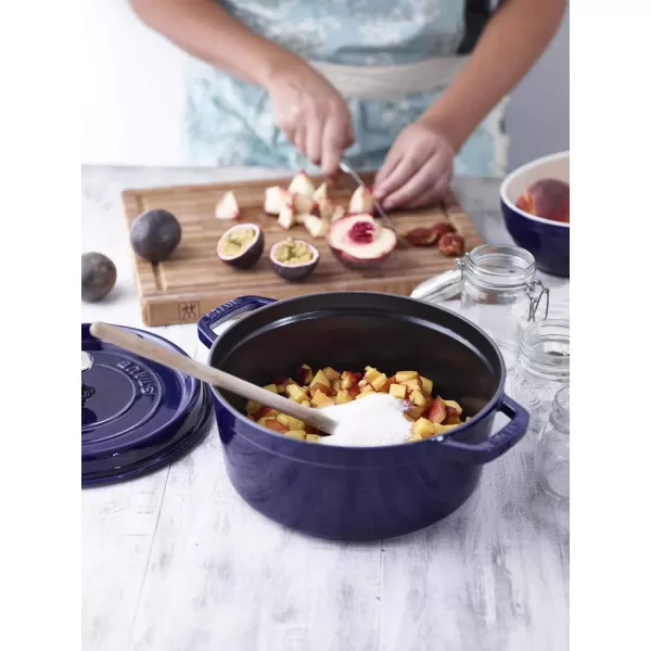 Staub Cast Iron Dutch Oven 5-qt Tall Cocotte, Made in France, Serves 5-6, Matte Black