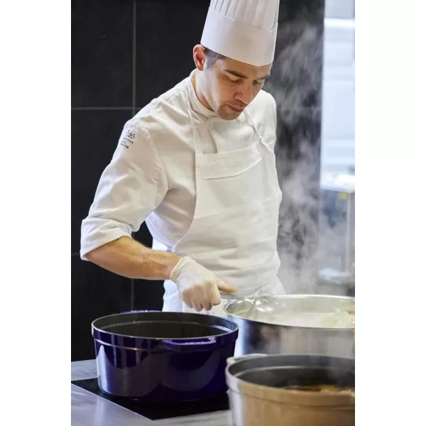 Staub Cast Iron Dutch Oven 5-qt Tall Cocotte, Made in France, Serves 5-6, Matte Black
