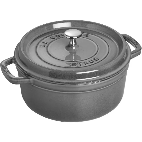 Staub Cast Iron Dutch Oven 5-qt Tall Cocotte, Made in France, Serves 5-6, Matte Black