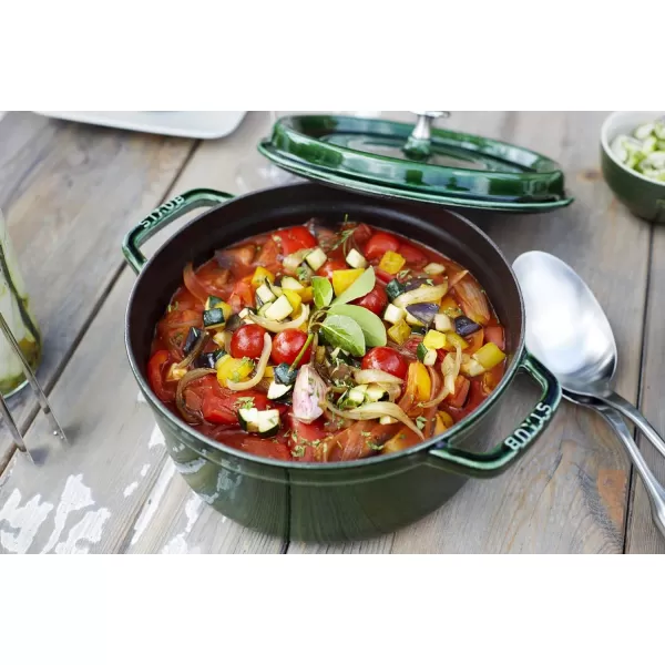 Staub Cast Iron Dutch Oven 5-qt Tall Cocotte, Made in France, Serves 5-6, Matte Black