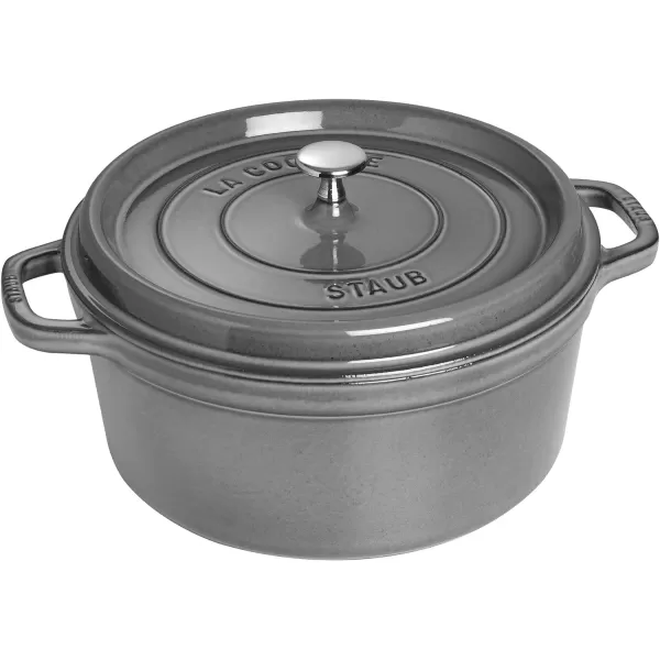 Staub Cast Iron Dutch Oven 5-qt Tall Cocotte, Made in France, Serves 5-6, Matte Black