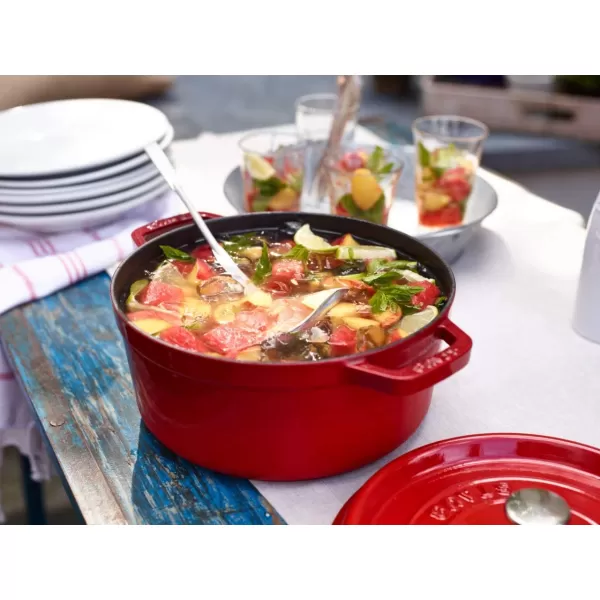 Staub Cast Iron Dutch Oven 5-qt Tall Cocotte, Made in France, Serves 5-6, Matte Black