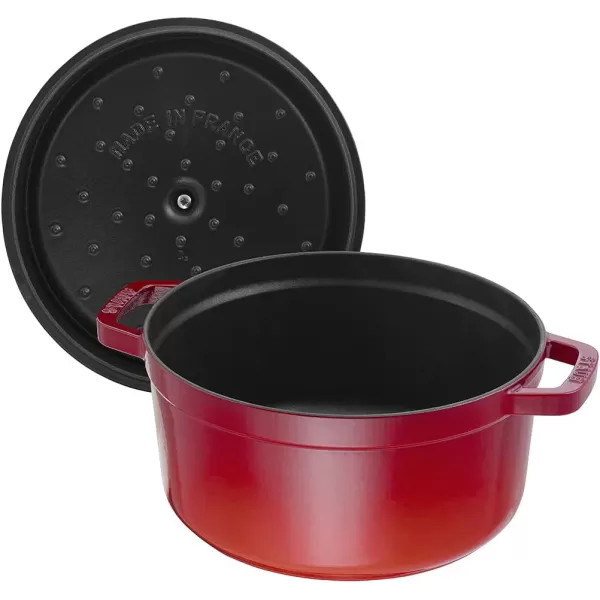 Staub Cast Iron Dutch Oven 5-qt Tall Cocotte, Made in France, Serves 5-6, Matte Black