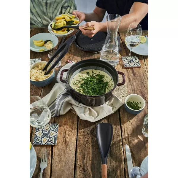 Staub Cast Iron Dutch Oven 5-qt Tall Cocotte, Made in France, Serves 5-6, Matte Black