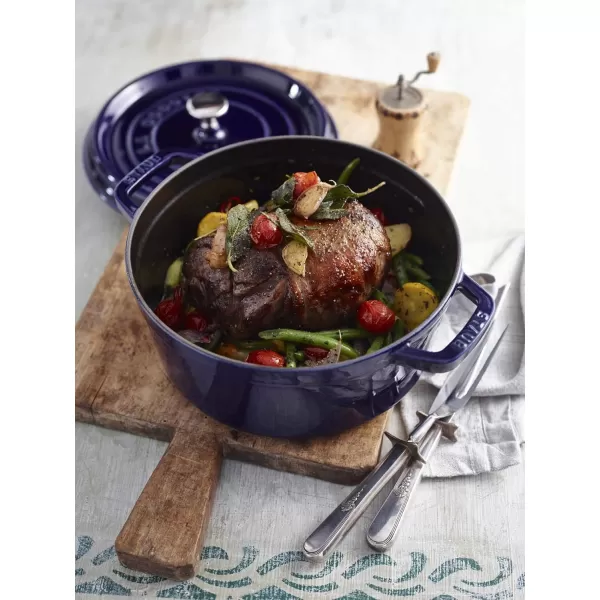 Staub Cast Iron Dutch Oven 5-qt Tall Cocotte, Made in France, Serves 5-6, Matte Black