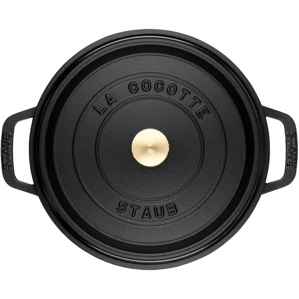 Staub Cast Iron Dutch Oven 5-qt Tall Cocotte, Made in France, Serves 5-6, Matte Black