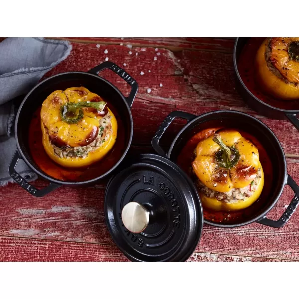 Staub Cast Iron Dutch Oven 5-qt Tall Cocotte, Made in France, Serves 5-6, Matte Black