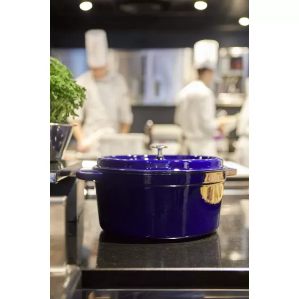 Staub Cast Iron Dutch Oven 5-qt Tall Cocotte, Made in France, Serves 5-6, Matte Black