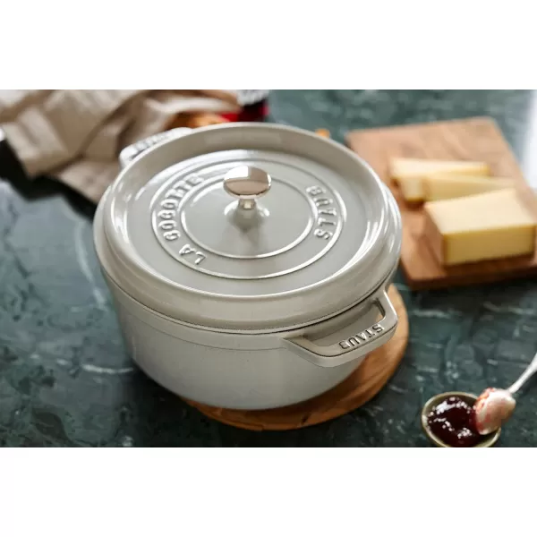 Staub Cast Iron Dutch Oven 5-qt Tall Cocotte, Made in France, Serves 5-6, Matte Black
